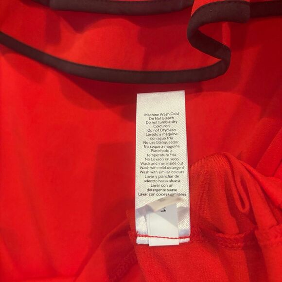 Venus Red Ruffle Neckline Top Size Medium - Picture 8 of 8